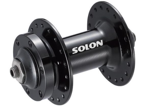Втулка передняя Solon DH802F 36H DISC M9*100mm,эксцентрик, крепление IS6, черная